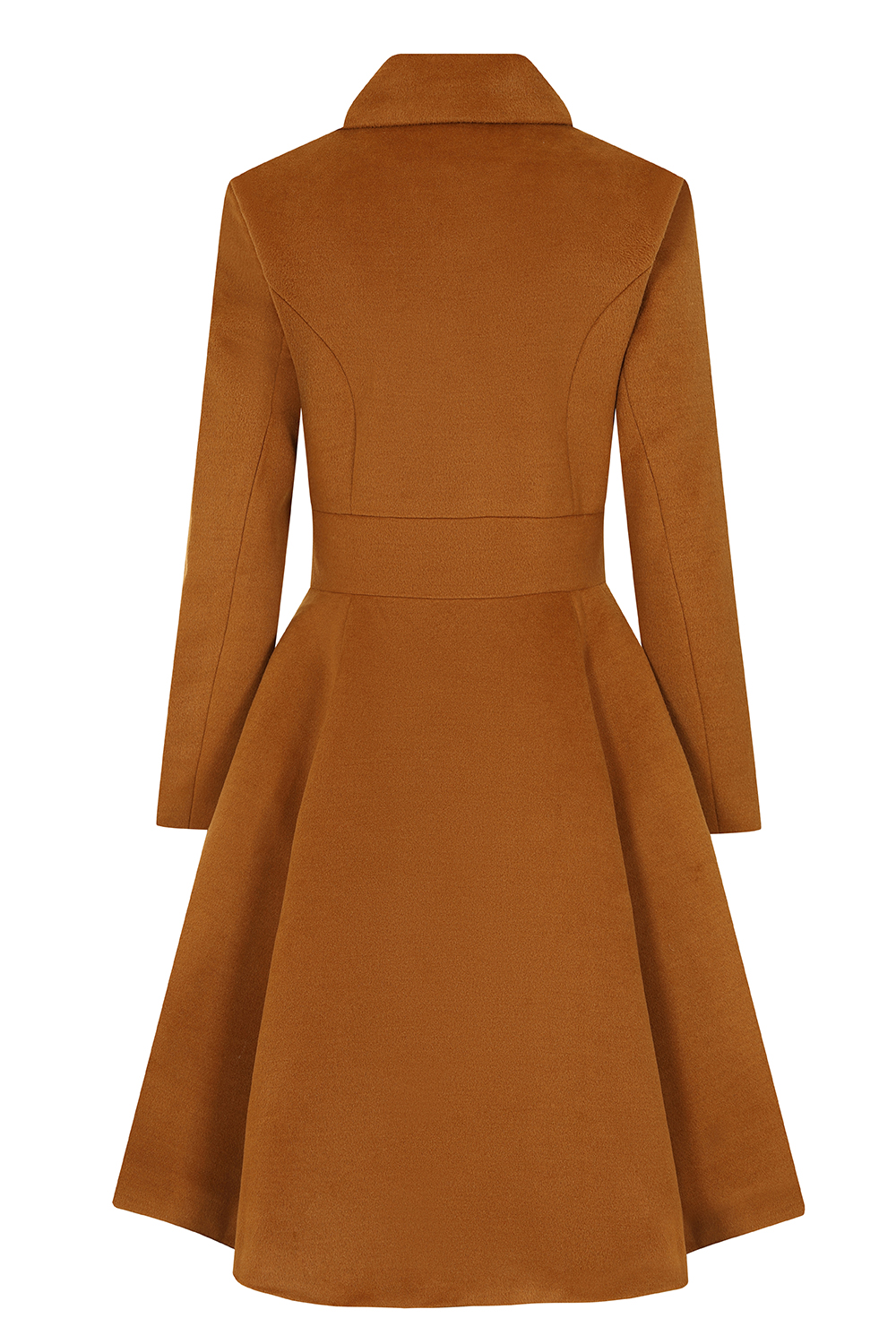 Caroline Swing Coat in Ochre Brown